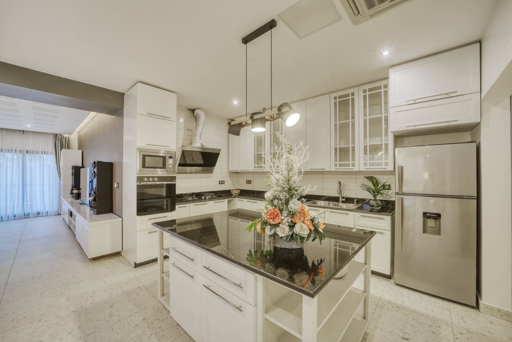 Cuisine équipée d'un appartement